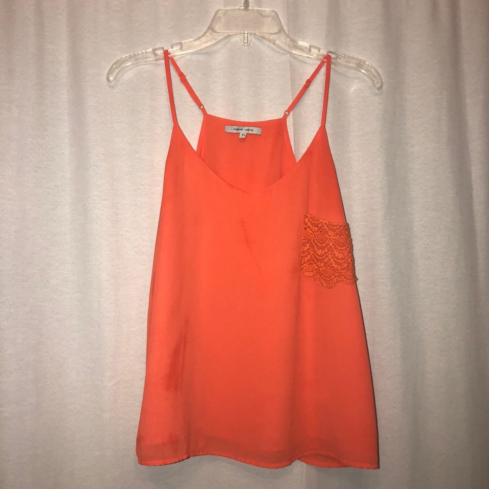Cute coral tank top